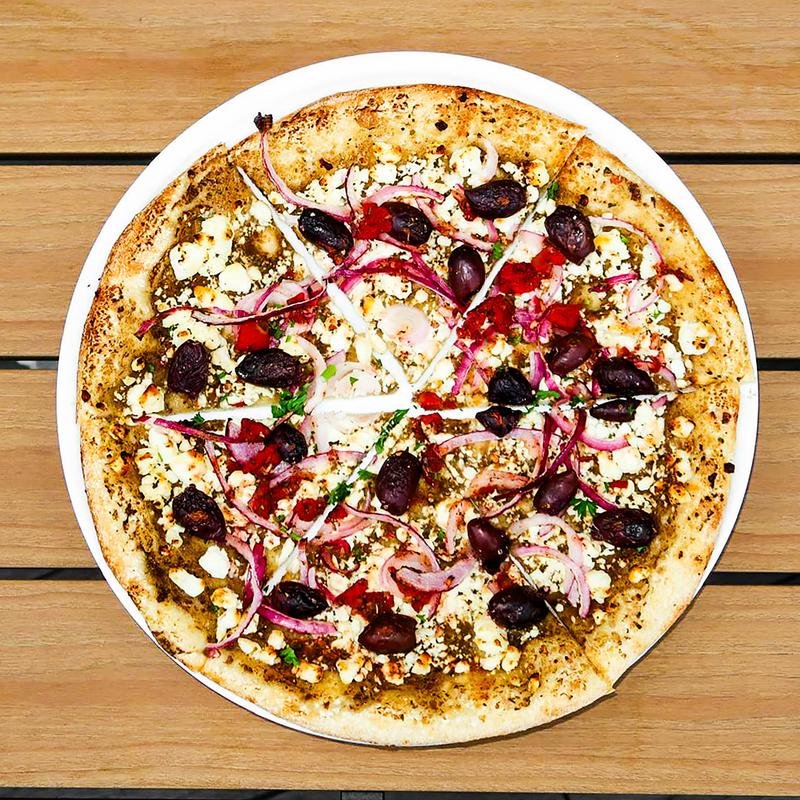Roasted Eggplant & Feta Pizza