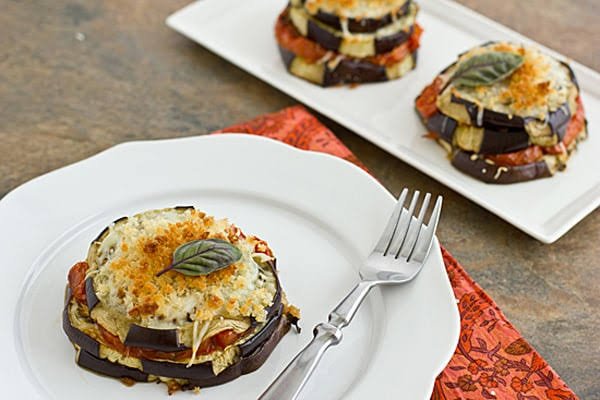 Eggplant Parmesan Stack